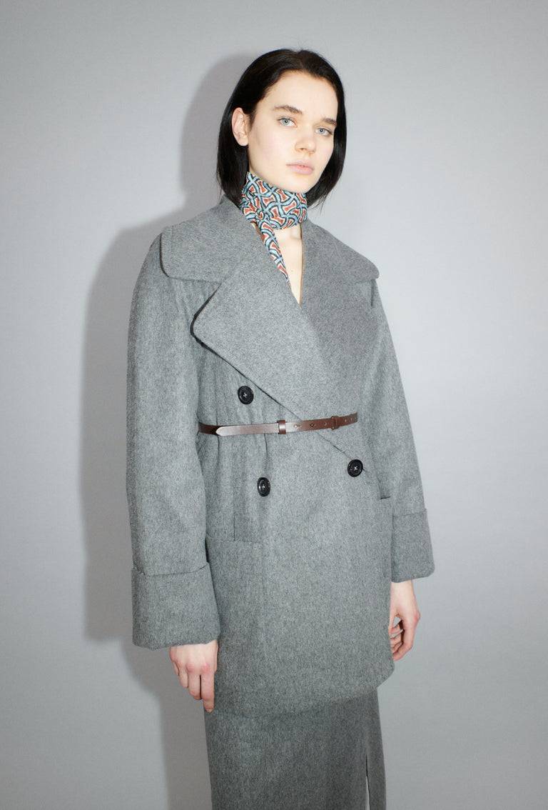 Odeeh Original Light Loden Kurzmantel, Flannel Grey Speichern exportieren