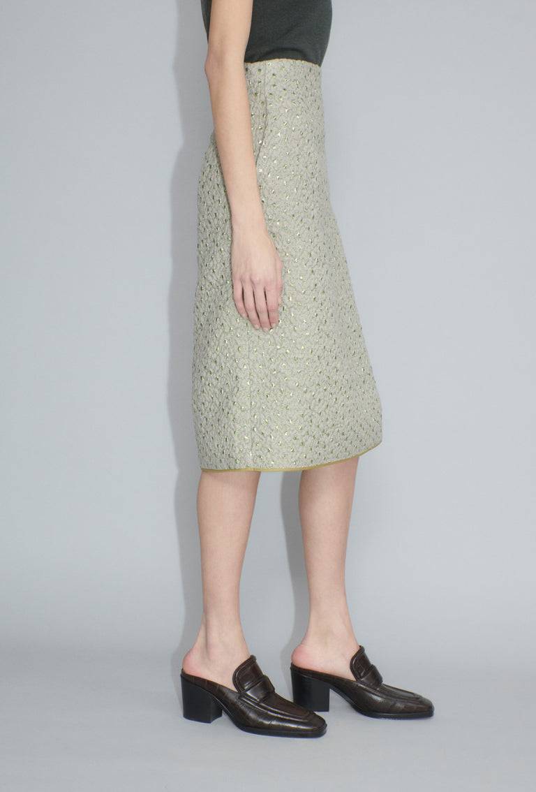 Odeeh Wool Cloqué Rock, Seaweed 50% Rabatt für begrenzte Zeit