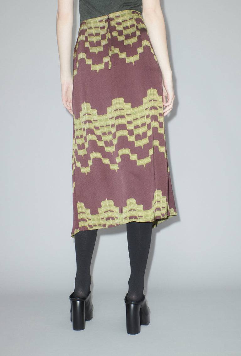 Odeeh Double Printed Degradè Rock, Goldolive Auslauf