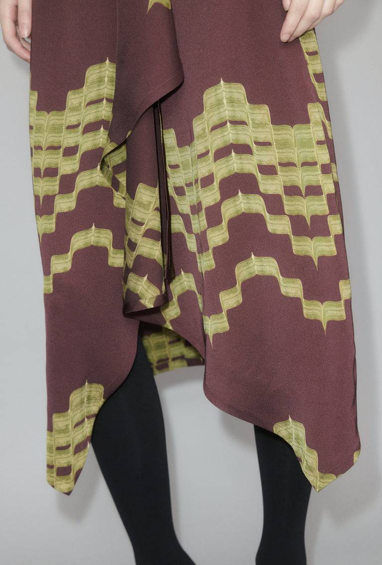 Odeeh Double Printed Degradè Rock, Goldolive Auslauf