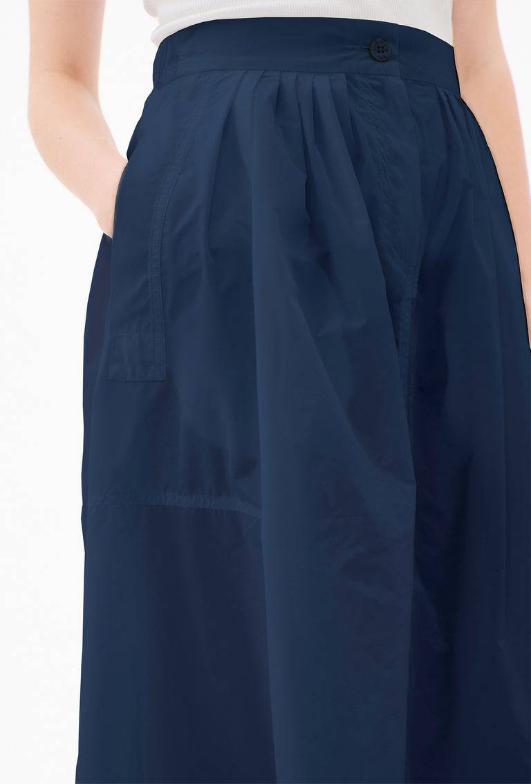 Odeeh Ultra Light Taffeta Rock, Navy Verkauf