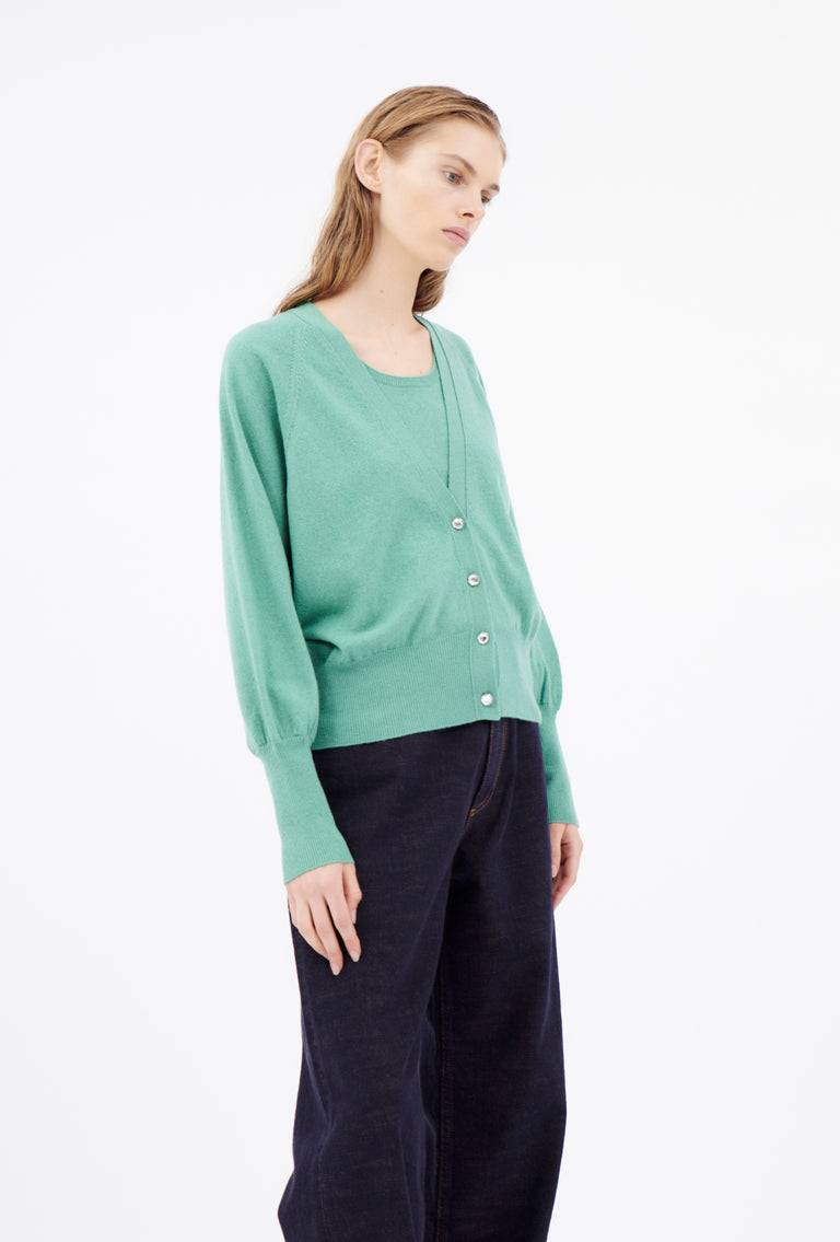 Odeeh Light Cashmere Cardigan, Mermaid Green Hotsell