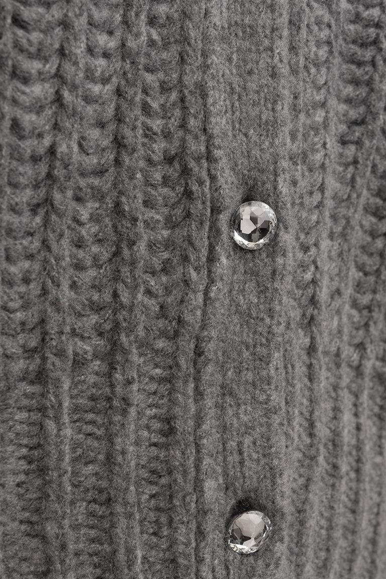 Odeeh Cashair Cardigan, Heather Grey Schlussverkauf