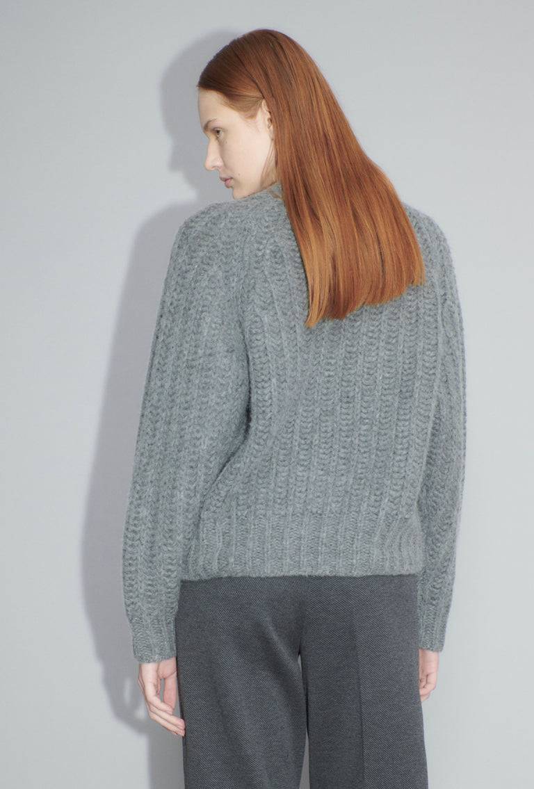 Odeeh Cashair Cardigan, Heather Grey Schlussverkauf