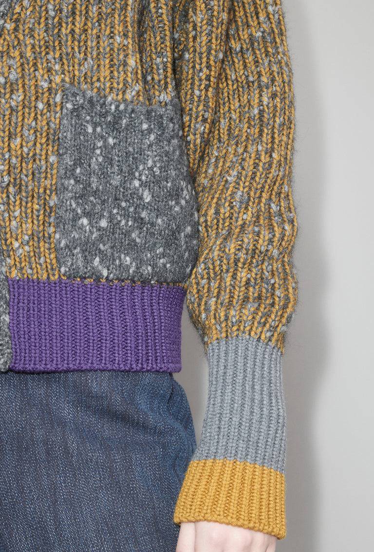 Odeeh Slub Tweed Cardigan, Olive Brown Meist gekauft