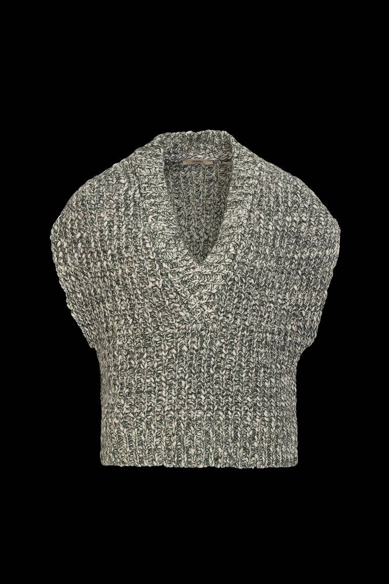 Odeeh Marbled Alpaca Wool Pullunder, Verdigris Kostenloser Versand