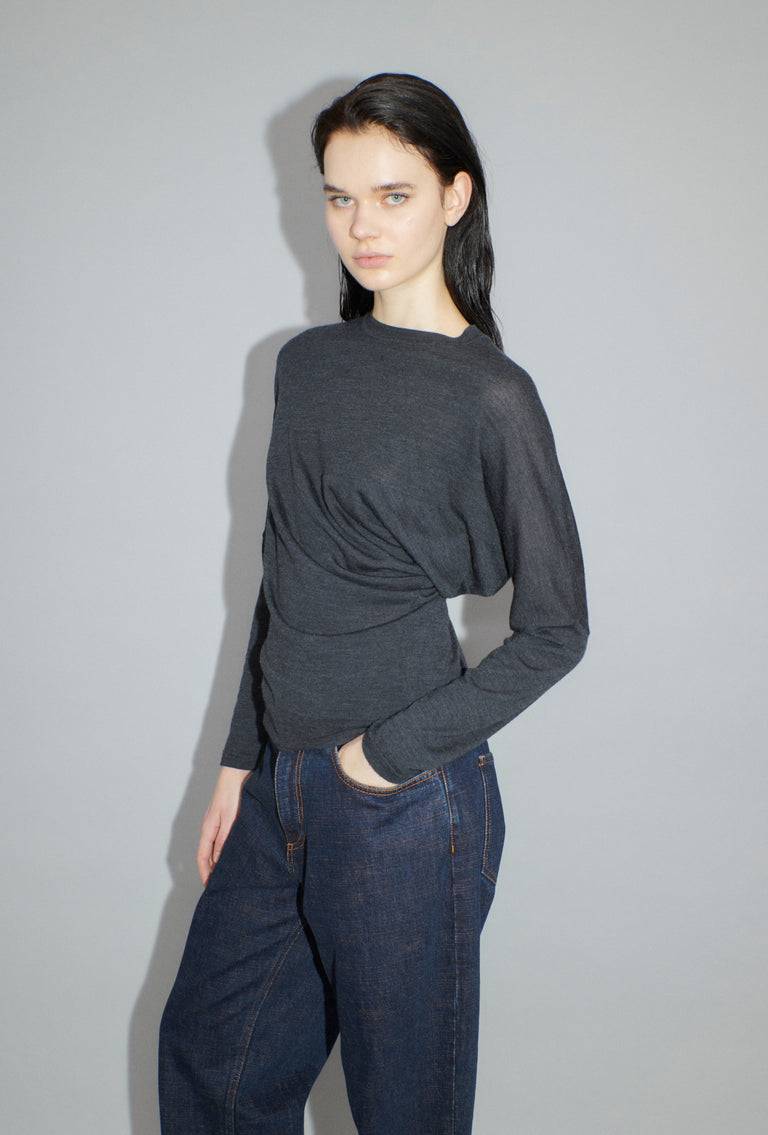 Odeeh Merino Extrafine Pullover, Charcoal Fabrik Onlineshop