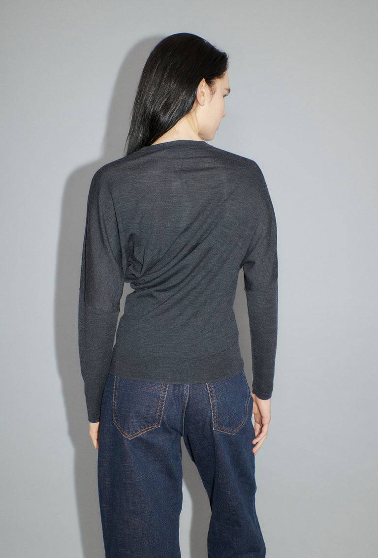 Odeeh Merino Extrafine Pullover, Charcoal Fabrik Onlineshop