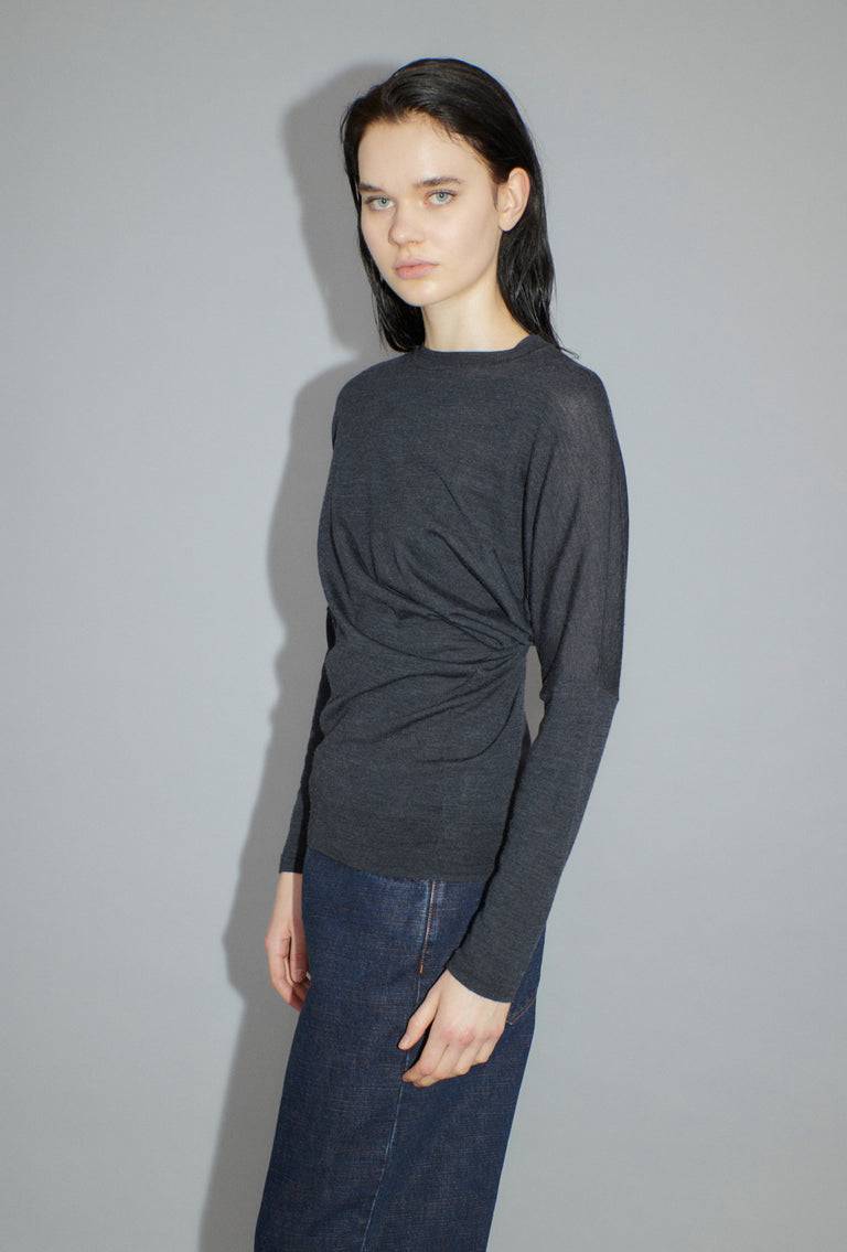 Odeeh Merino Extrafine Pullover, Charcoal Fabrik Onlineshop