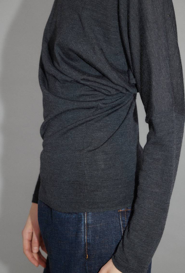 Odeeh Merino Extrafine Pullover, Charcoal Fabrik Onlineshop