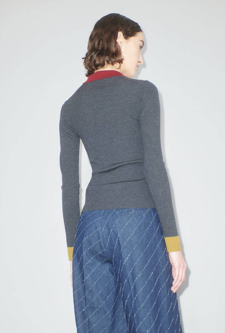 Odeeh Stretch Merino Cardigan, Charcoal Sonderangebot