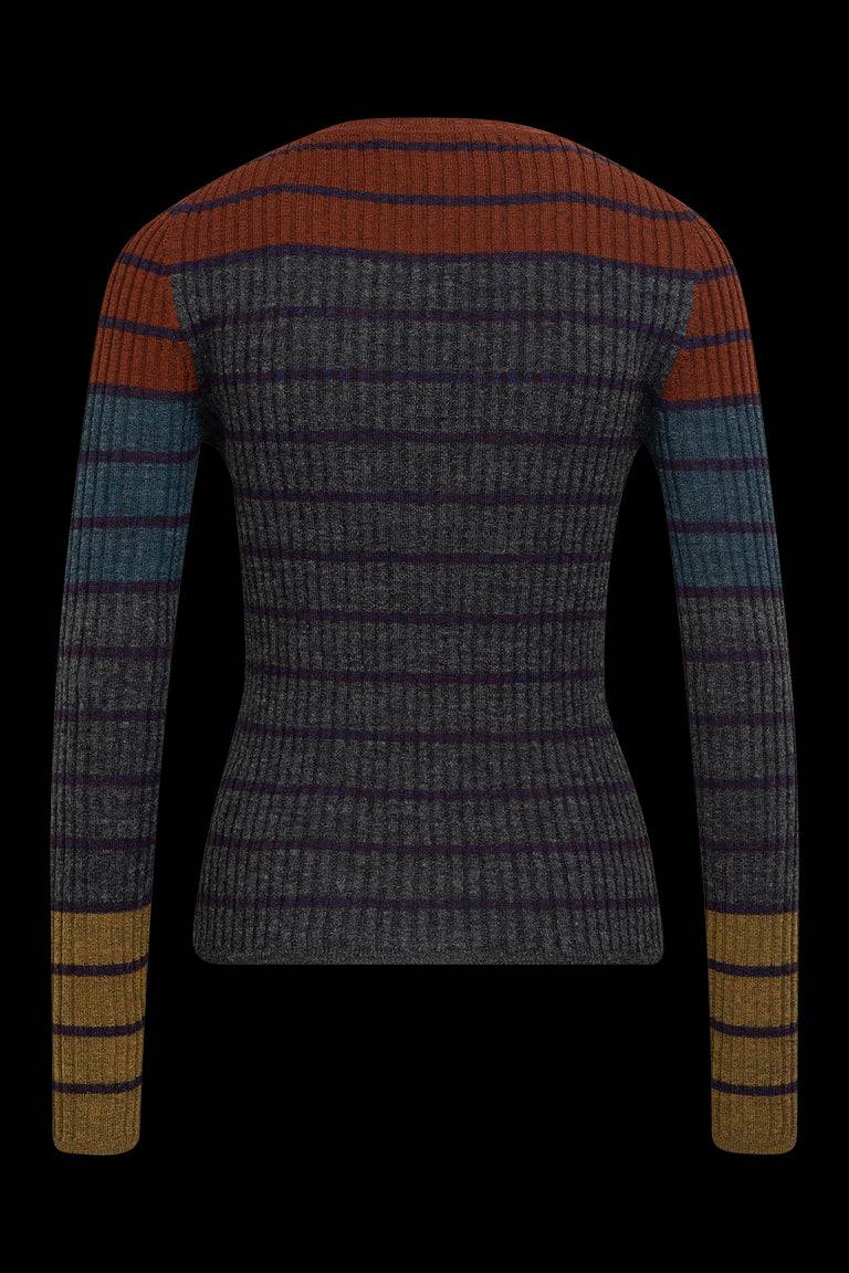 Odeeh Placed Stripe Pullover, Shadow Günstig kaufen