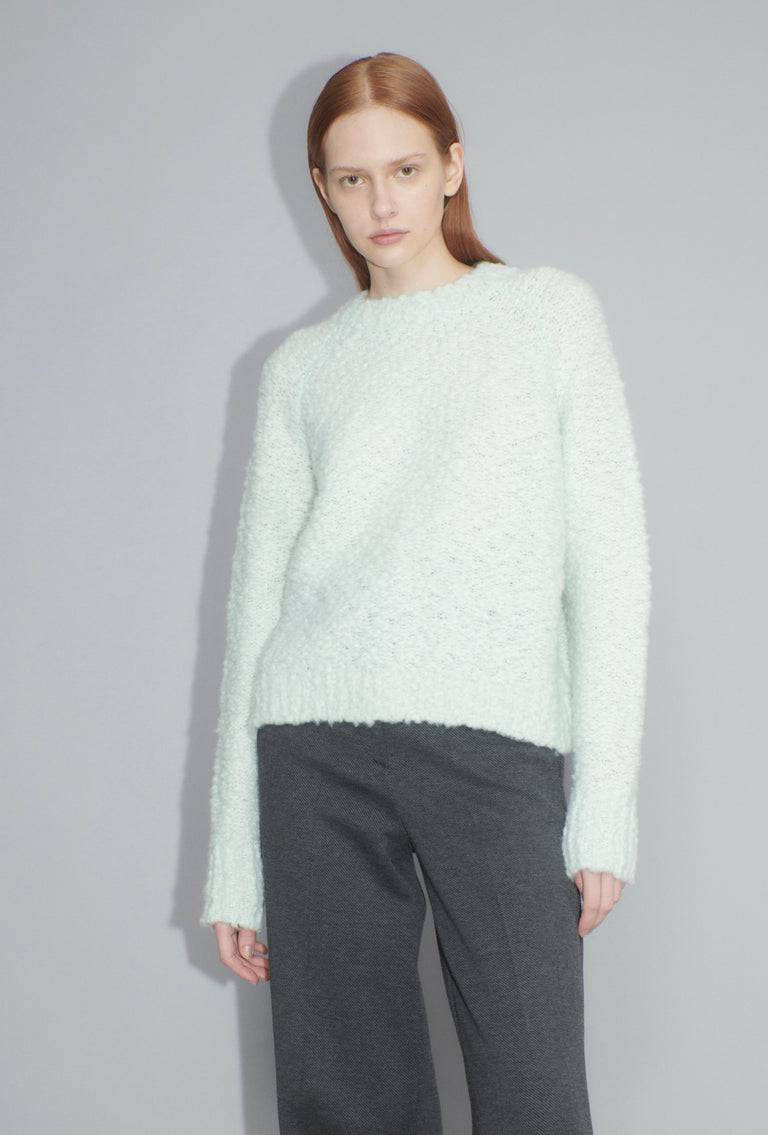 Odeeh Fluffy Wick-Yarn Pullover, Ice Green Großer Ausverkauf