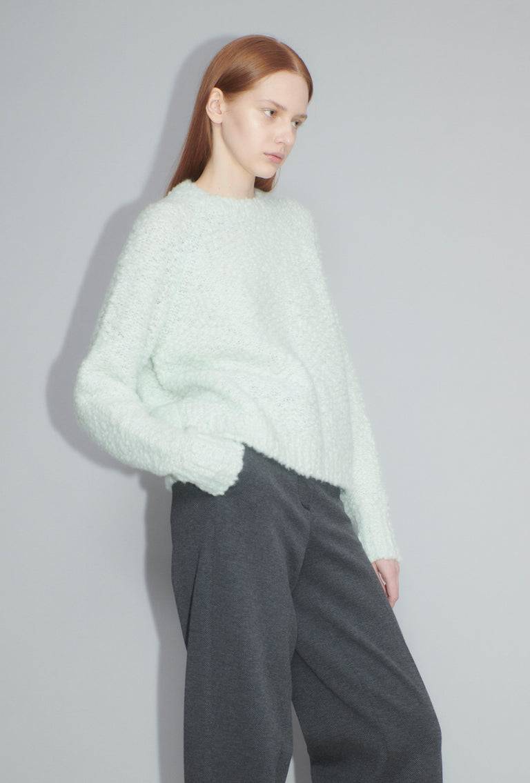 Odeeh Fluffy Wick-Yarn Pullover, Ice Green Großer Ausverkauf
