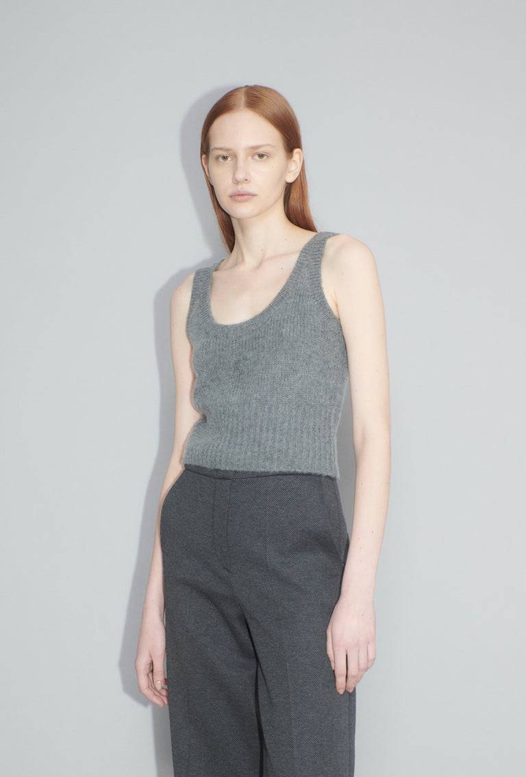 Odeeh Cashair Top, Heather Grey Flash Sale