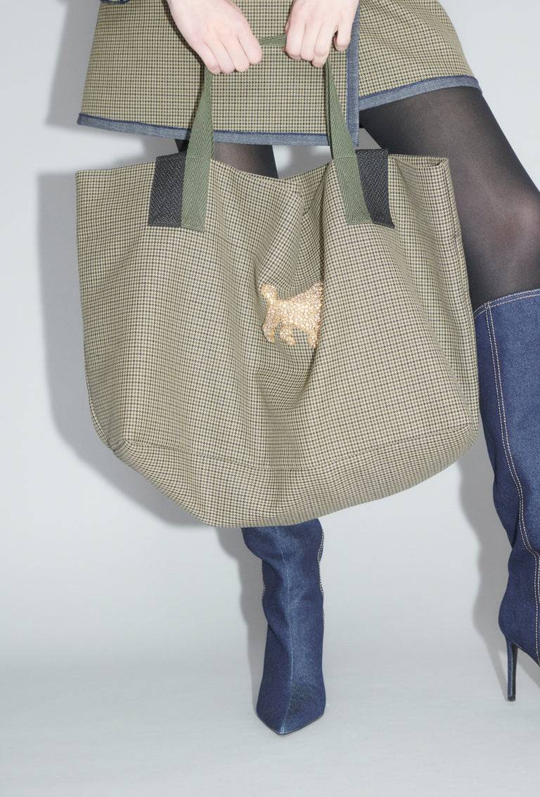 Odeeh Bounded Denim Tasche, Khaki Lagerräumung