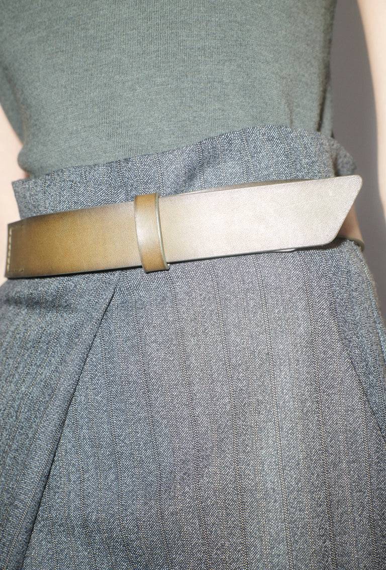 Odeeh Leather Belt, Brown Olive Große Rabatte