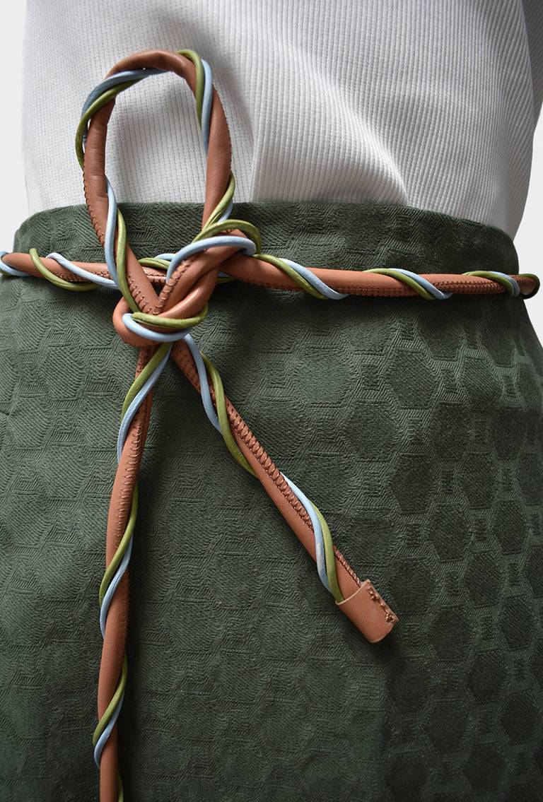 Odeeh Rope Belt Calf Skin Gürtel, Caramel Saisonale Angebote
