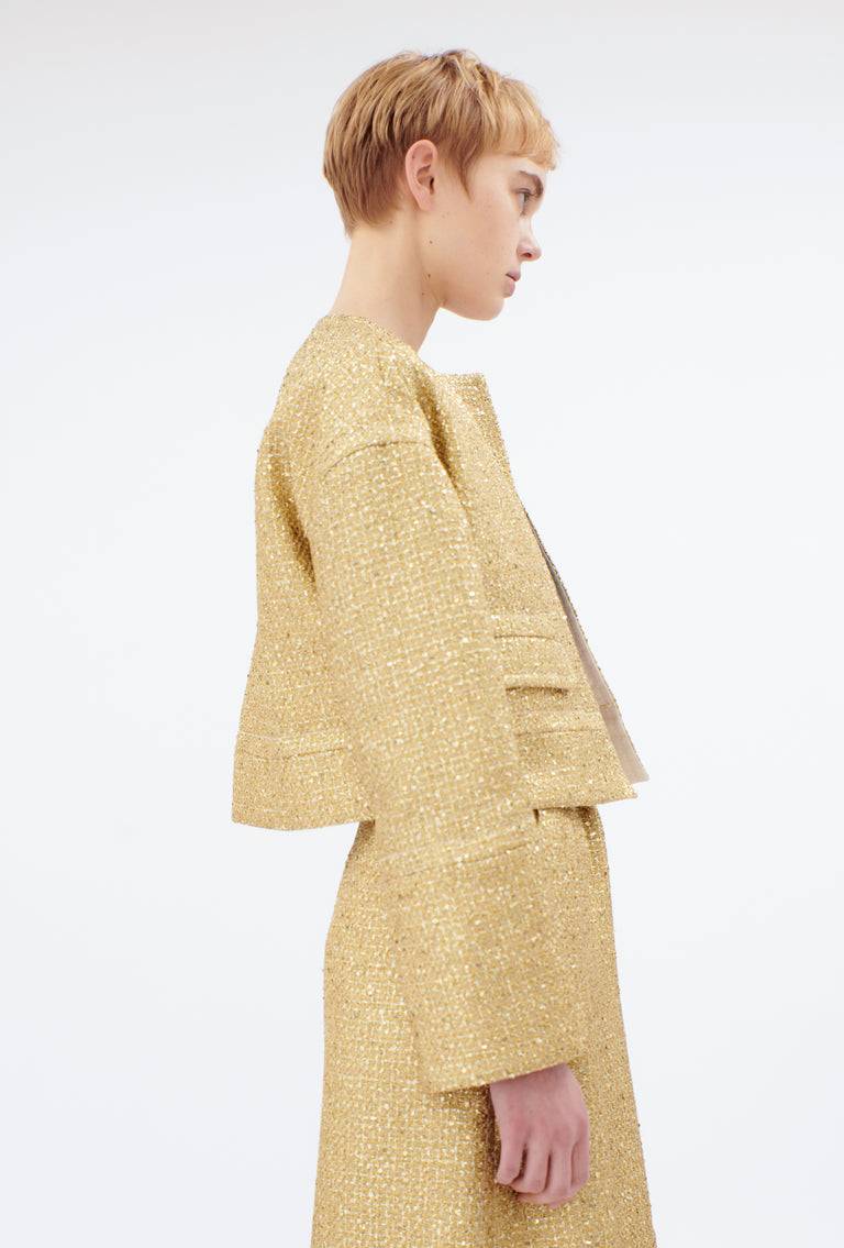 Odeeh Gold Brocade Jacke, Gold Letzte 2 Tage