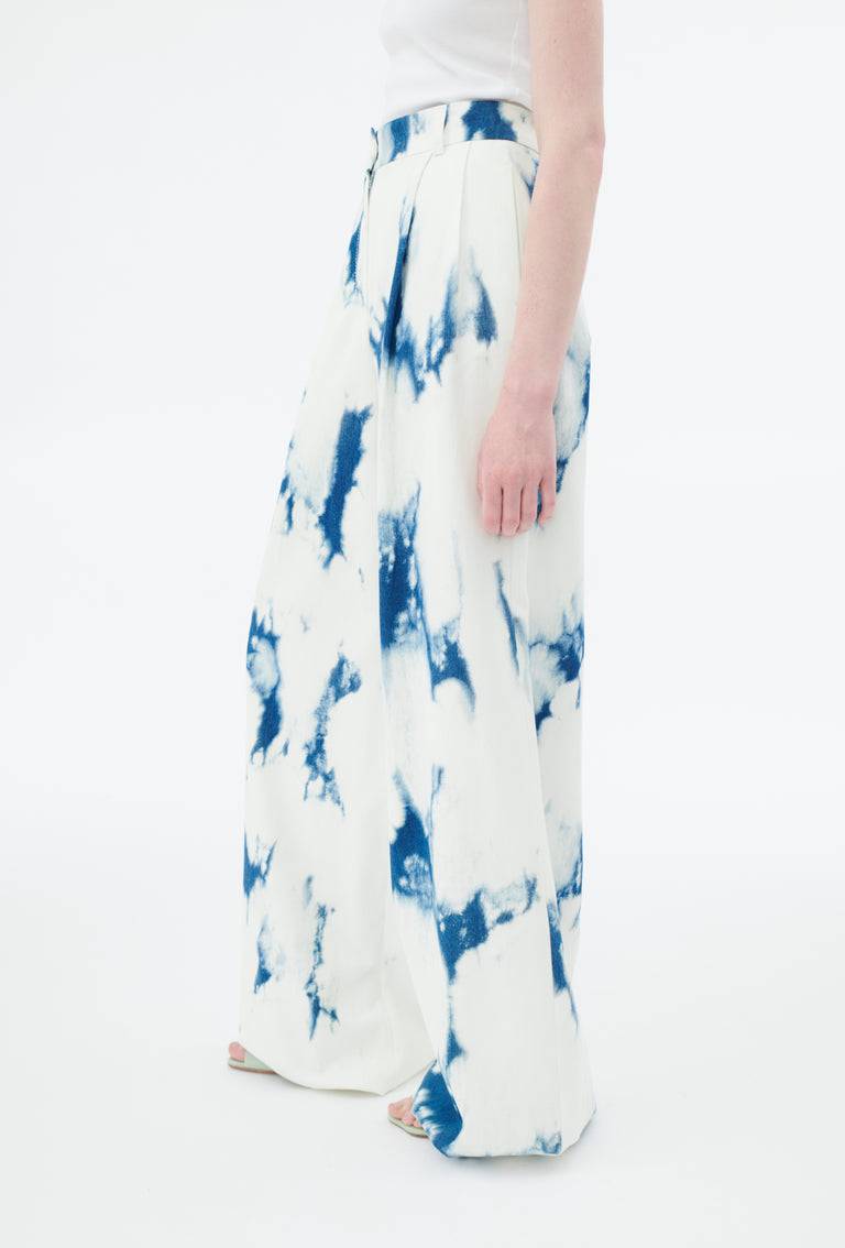Odeeh Tie Dye Denim "Made in Italy" Hose, Blue White Bis zu 50% Rabatt