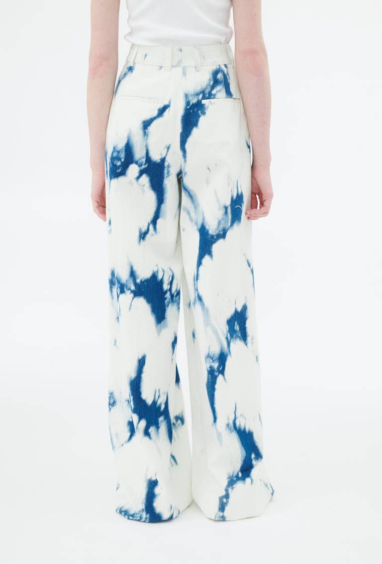 Odeeh Tie Dye Denim "Made in Italy" Hose, Blue White Bis zu 50% Rabatt
