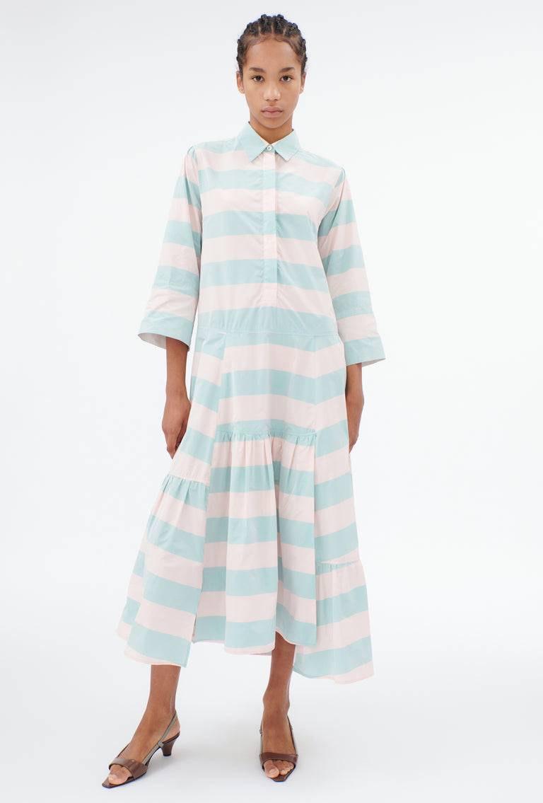 Odeeh Taffeta Block Stripe Kleid, Sorbet Bis zu 65% Rabatt