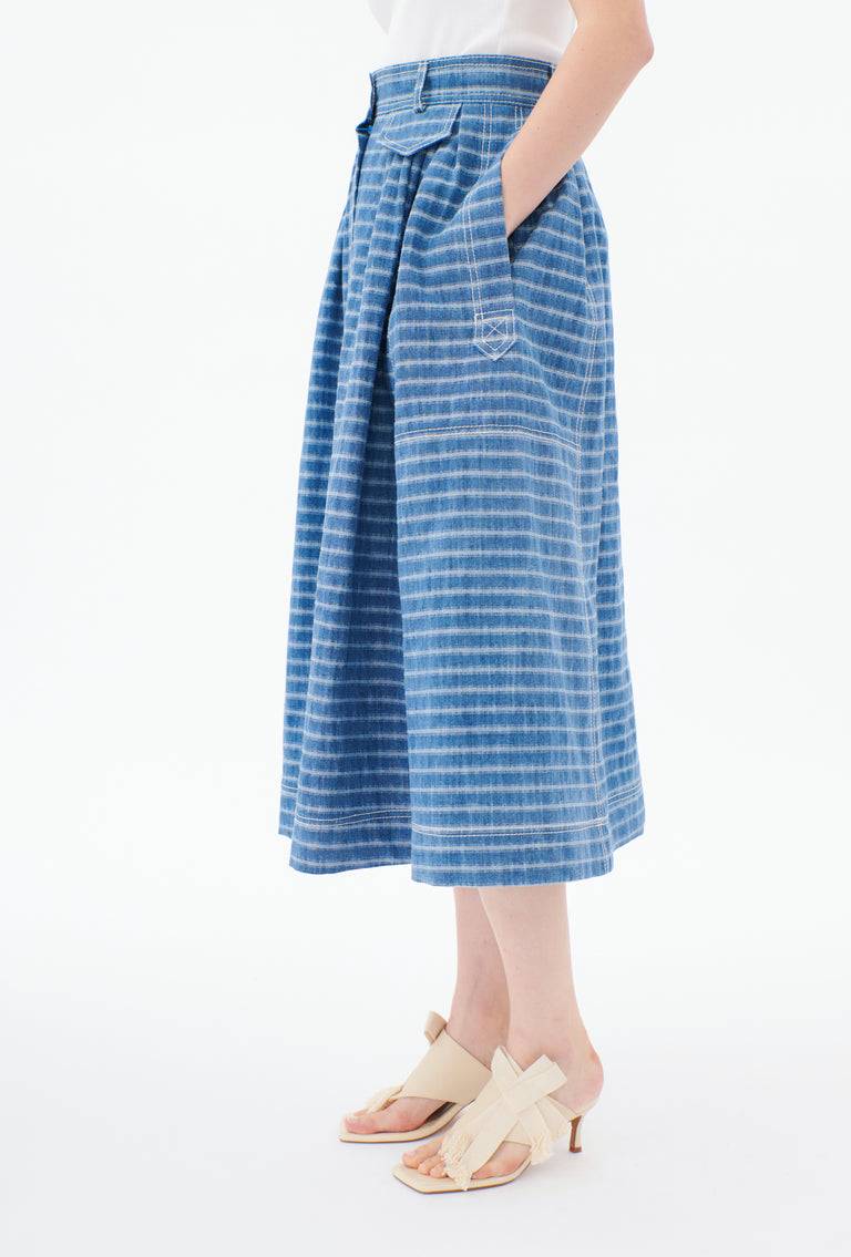 Odeeh Italian Denim Washed Indigo Stripe Rock, Light Indigo Super Rabatt