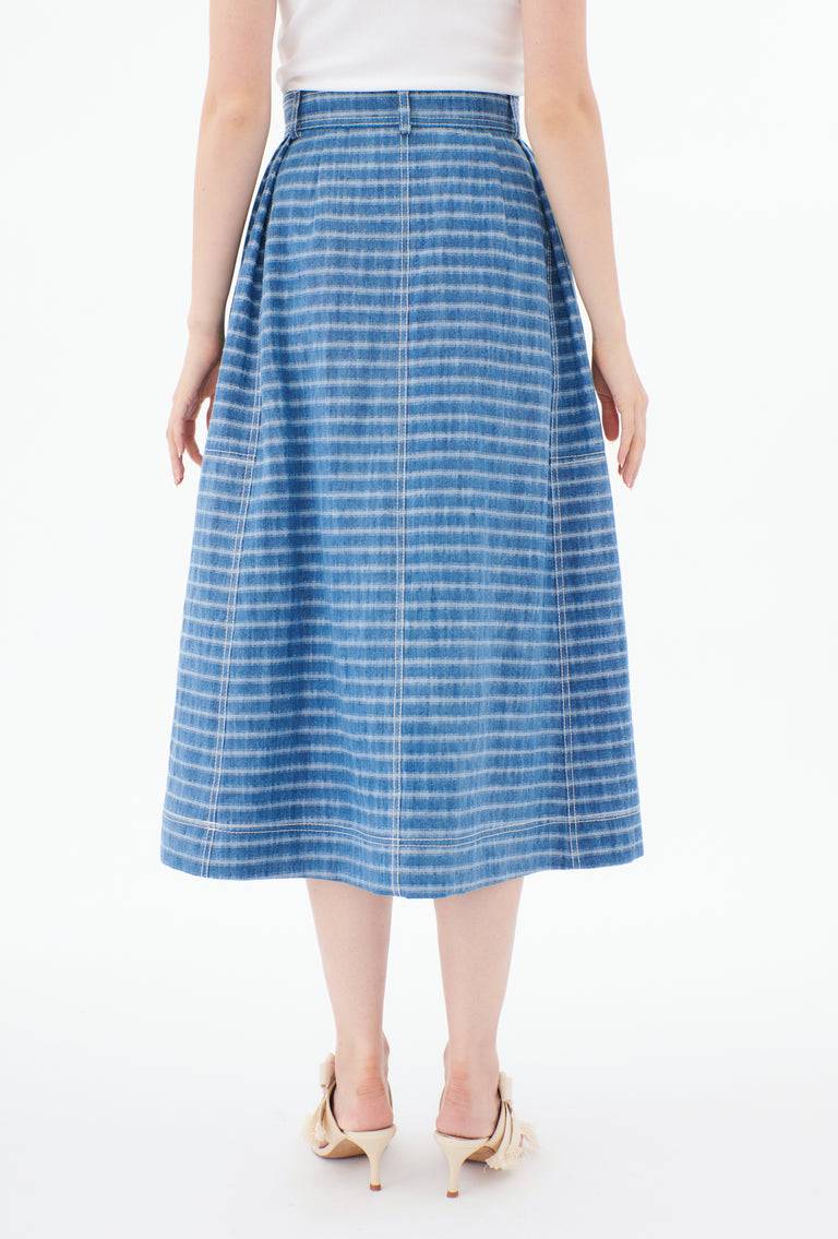 Odeeh Italian Denim Washed Indigo Stripe Rock, Light Indigo Super Rabatt