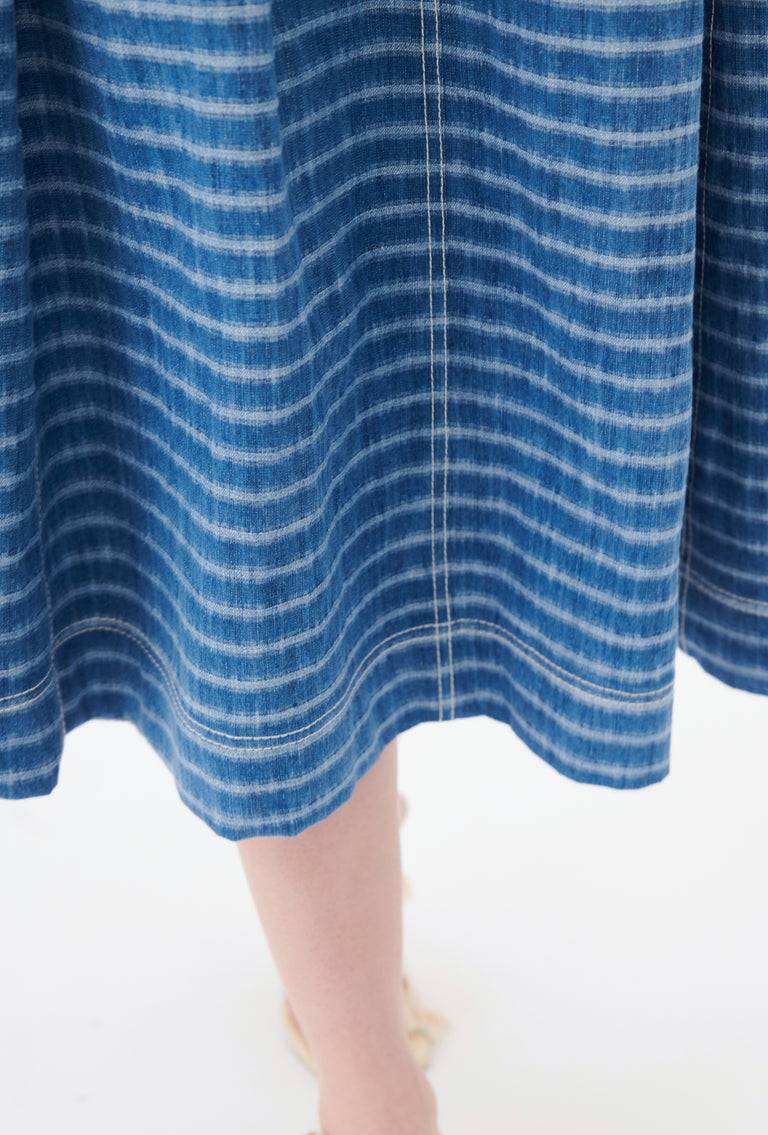 Odeeh Italian Denim Washed Indigo Stripe Rock, Light Indigo Super Rabatt