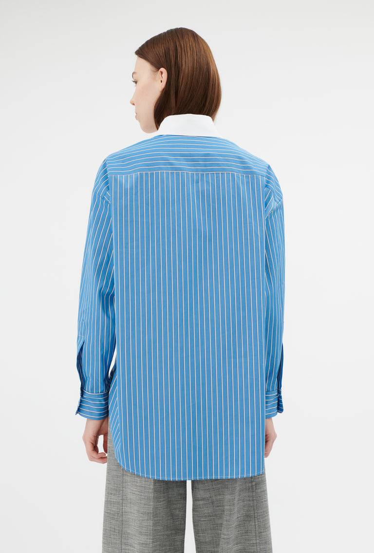 Odeeh Men's Stripe Bluse, Capri Blue Riesige Rabatte