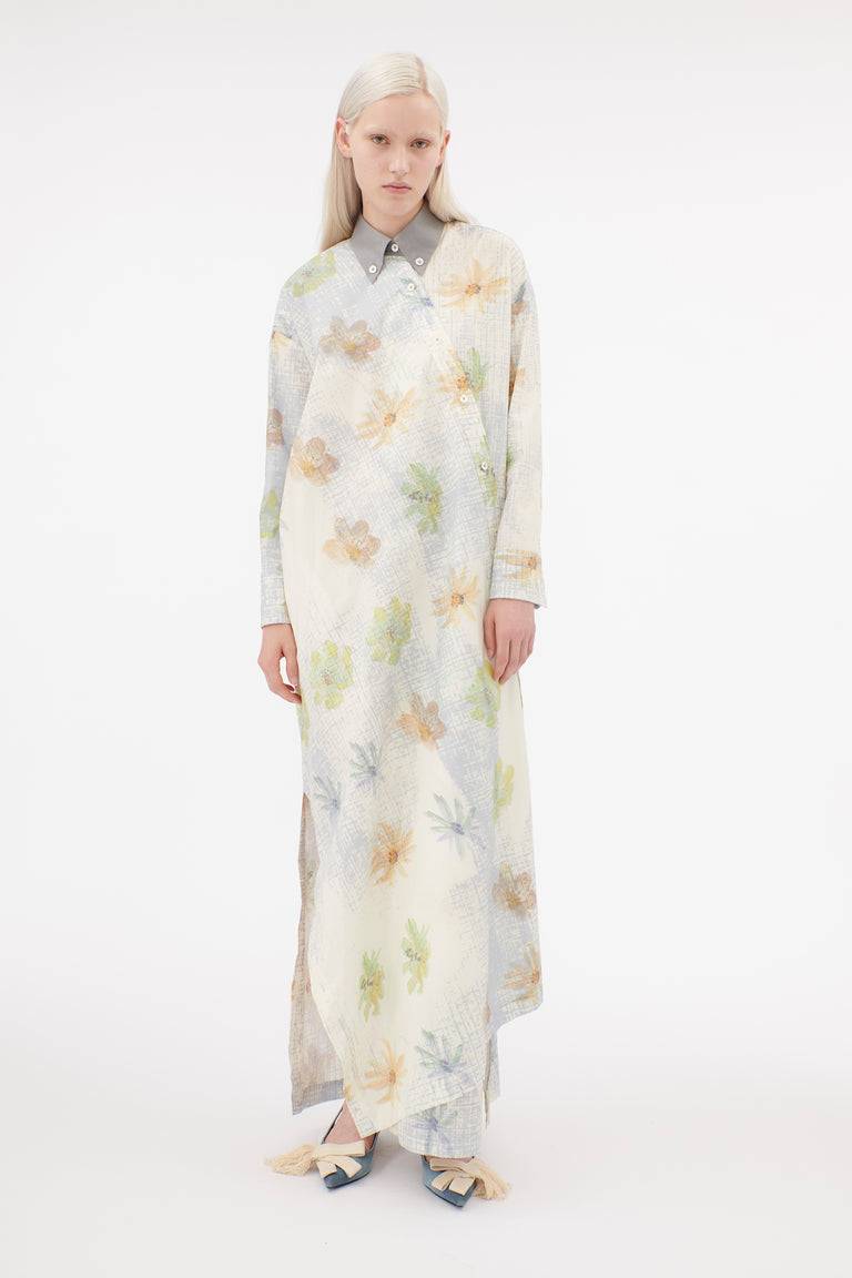 Odeeh Pixelated Daisies Kleid, Birch