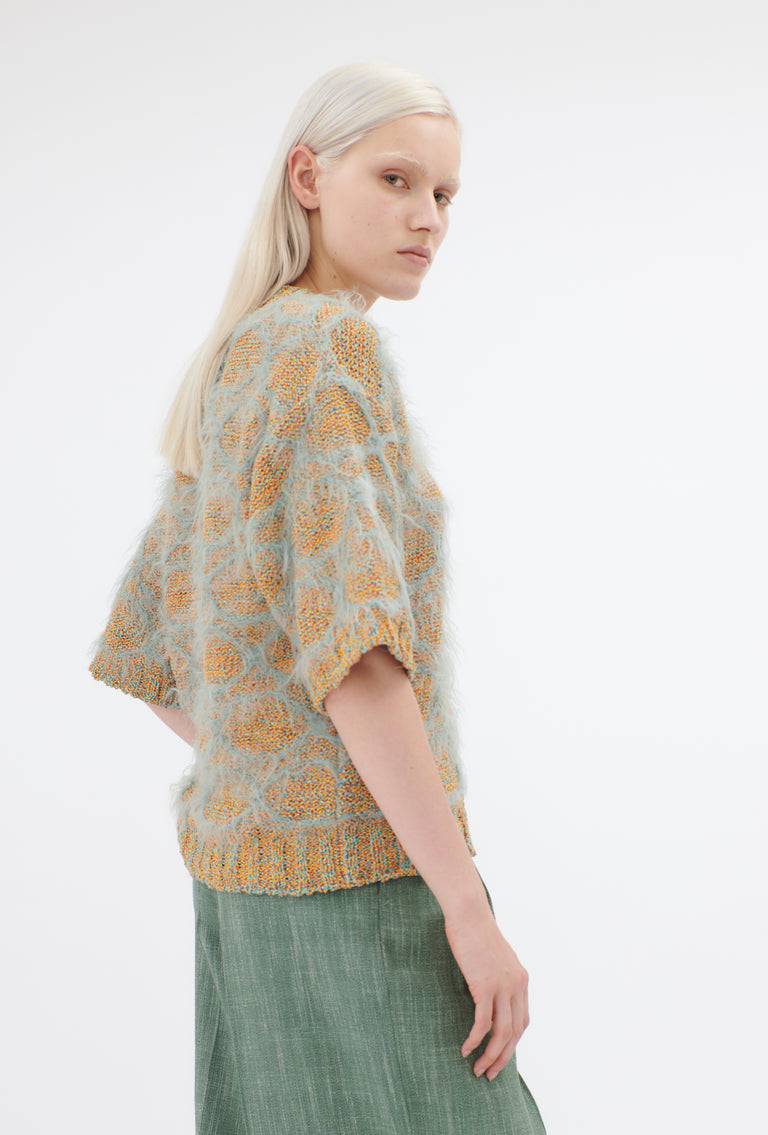 Odeeh Hairy Moulinè Pullover, French Green Online