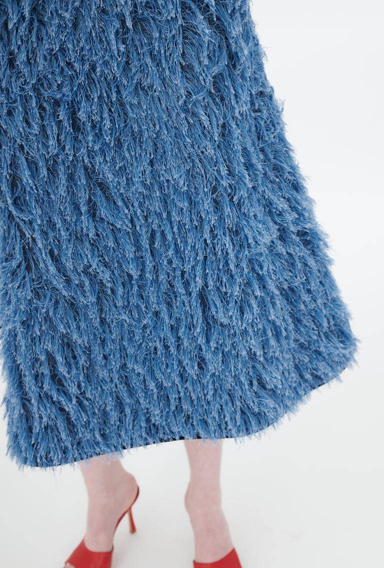 Odeeh Delavé Fringes Rock, Light Indigo Blitzverkäufe