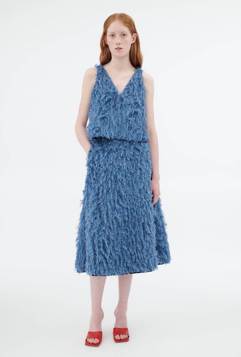 Odeeh Delavé Fringes Rock, Light Indigo Blitzverkäufe