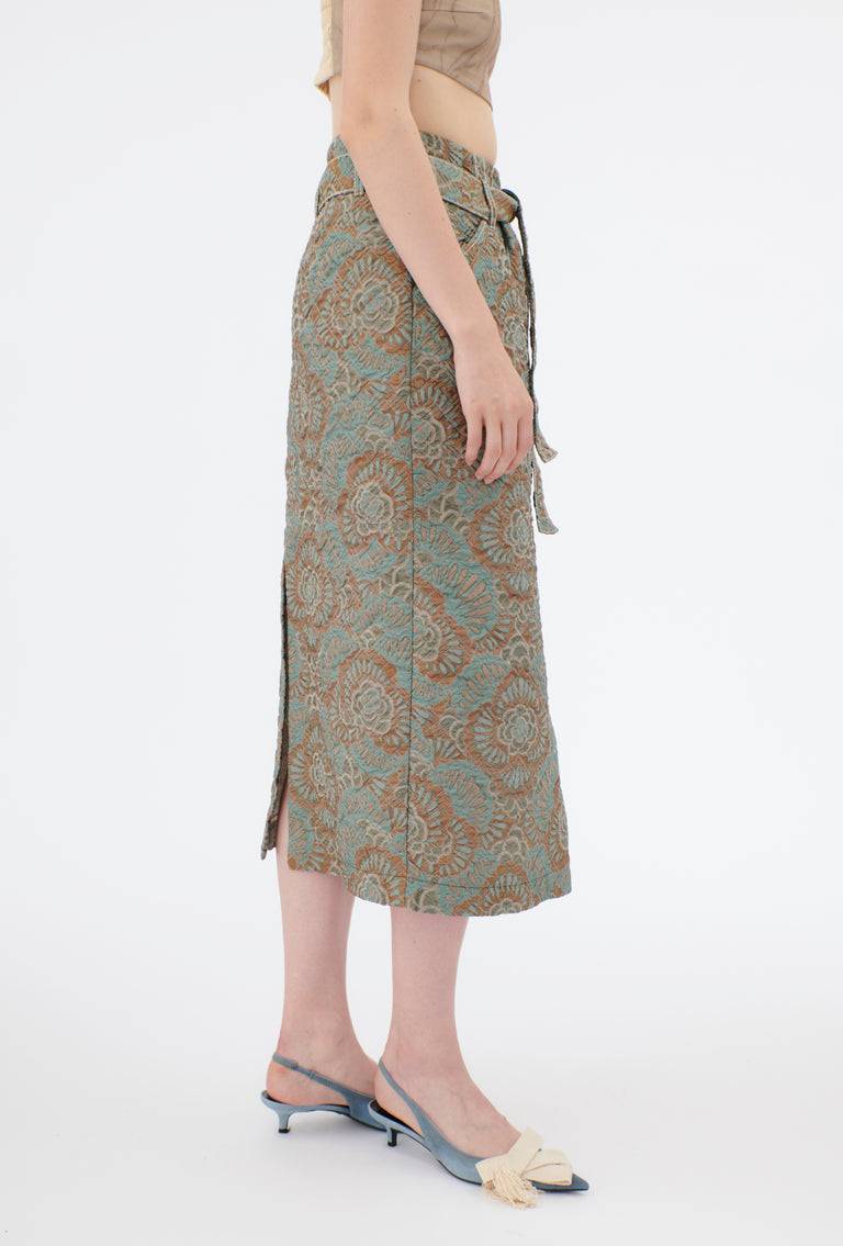 Odeeh Flower Camouflage Matelassé Rock, Sea Green Limitierter Zeitrabatt