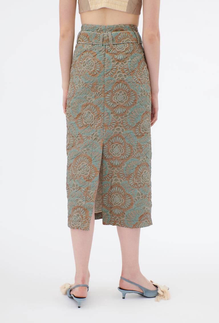 Odeeh Flower Camouflage Matelassé Rock, Sea Green Limitierter Zeitrabatt