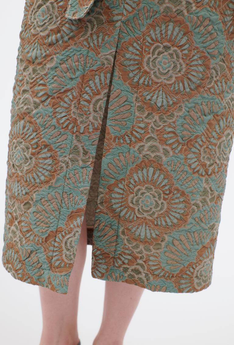 Odeeh Flower Camouflage Matelassé Rock, Sea Green Limitierter Zeitrabatt