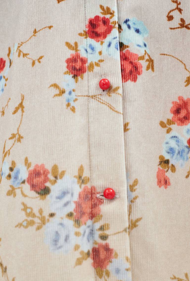 Odeeh Mini Bouquets Stamped Corduroy Degradé Bluse, Aqua Günstig kaufen