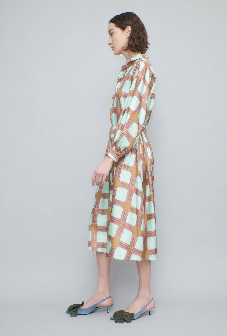 Odeeh Painted Tiles Kleid, Mint Versandkostenfrei