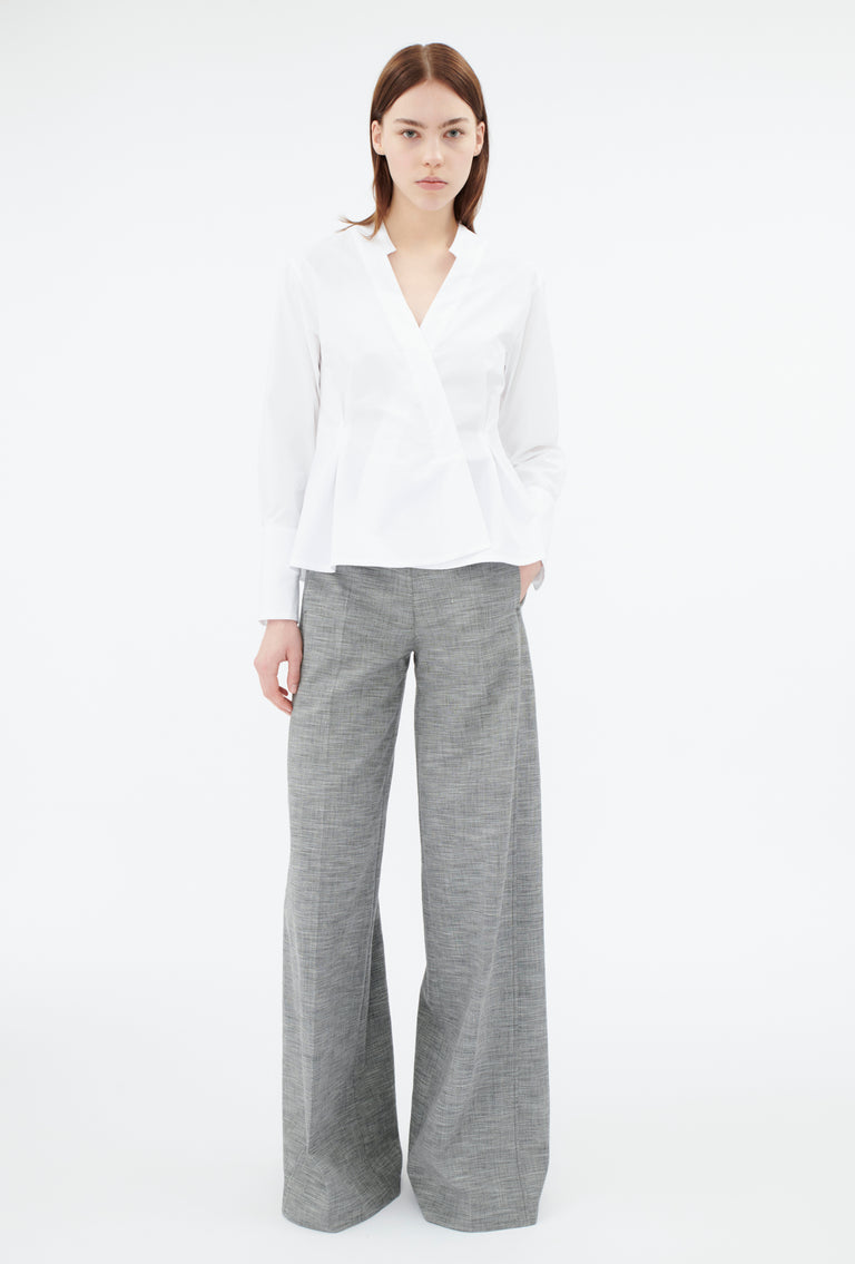 Odeeh Cotton Popeline Bluse, White Online Shopping