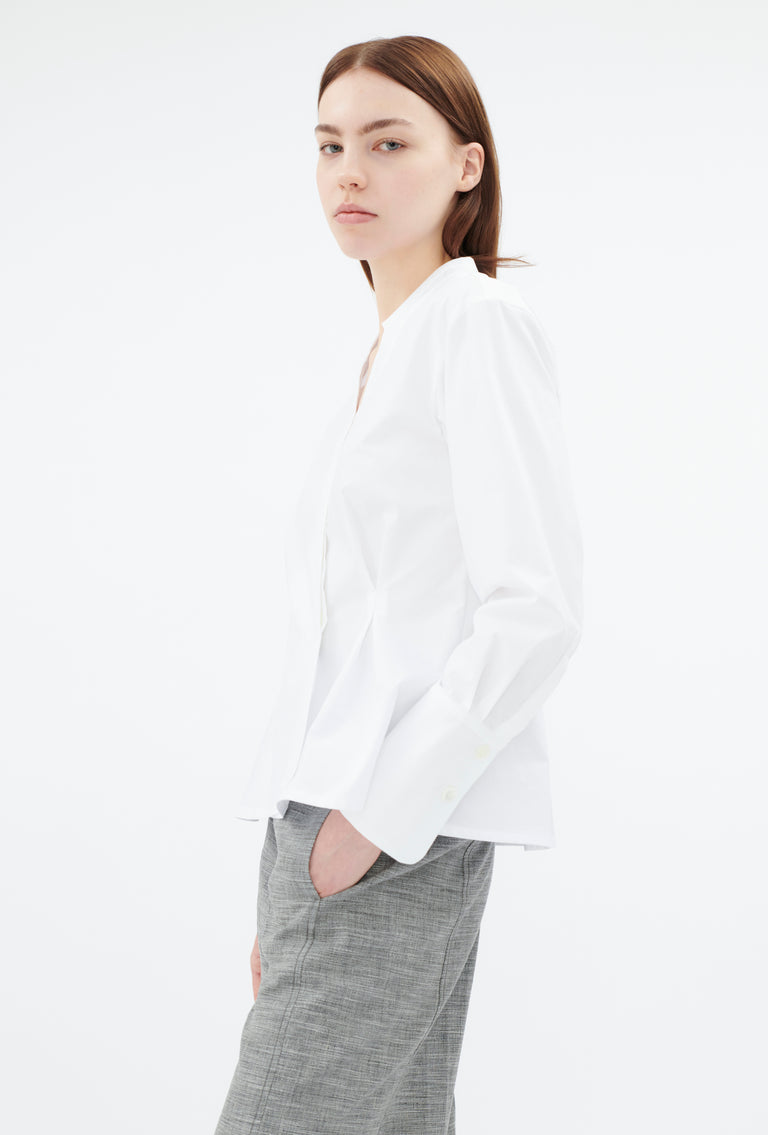 Odeeh Cotton Popeline Bluse, White Online Shopping