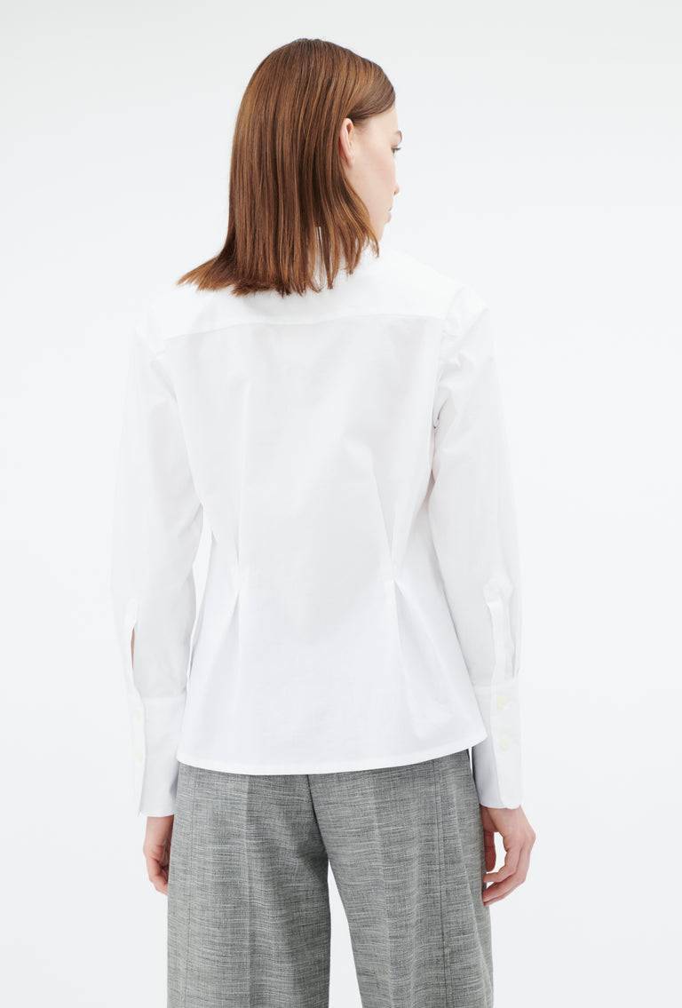 Odeeh Cotton Popeline Bluse, White Online Shopping