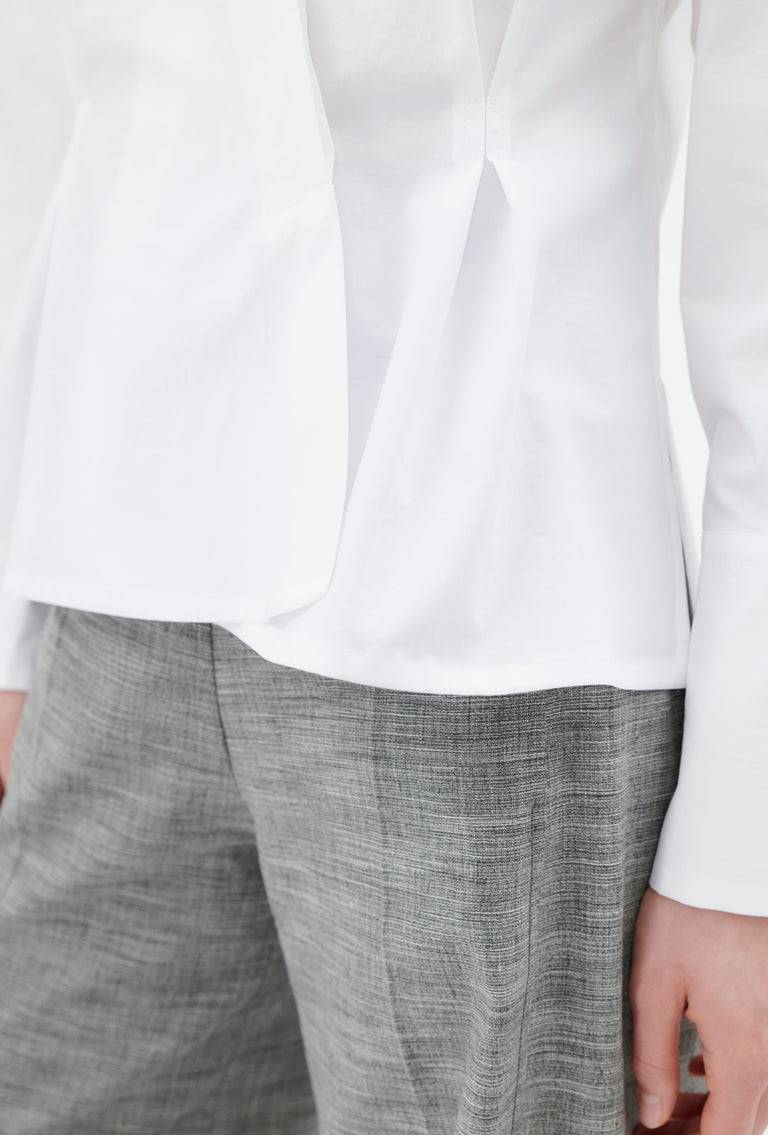 Odeeh Cotton Popeline Bluse, White Online Shopping