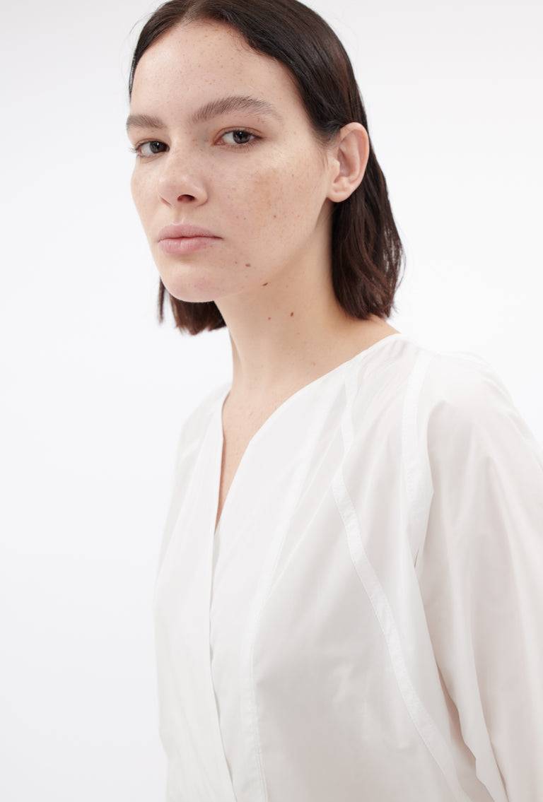 Odeeh Ultra Light Taffeta Bluse, White Osterangebot