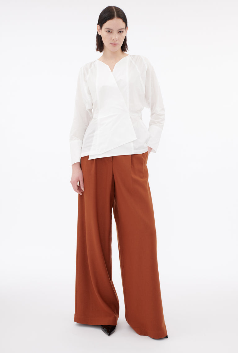 Odeeh Ultra Light Taffeta Bluse, White Osterangebot