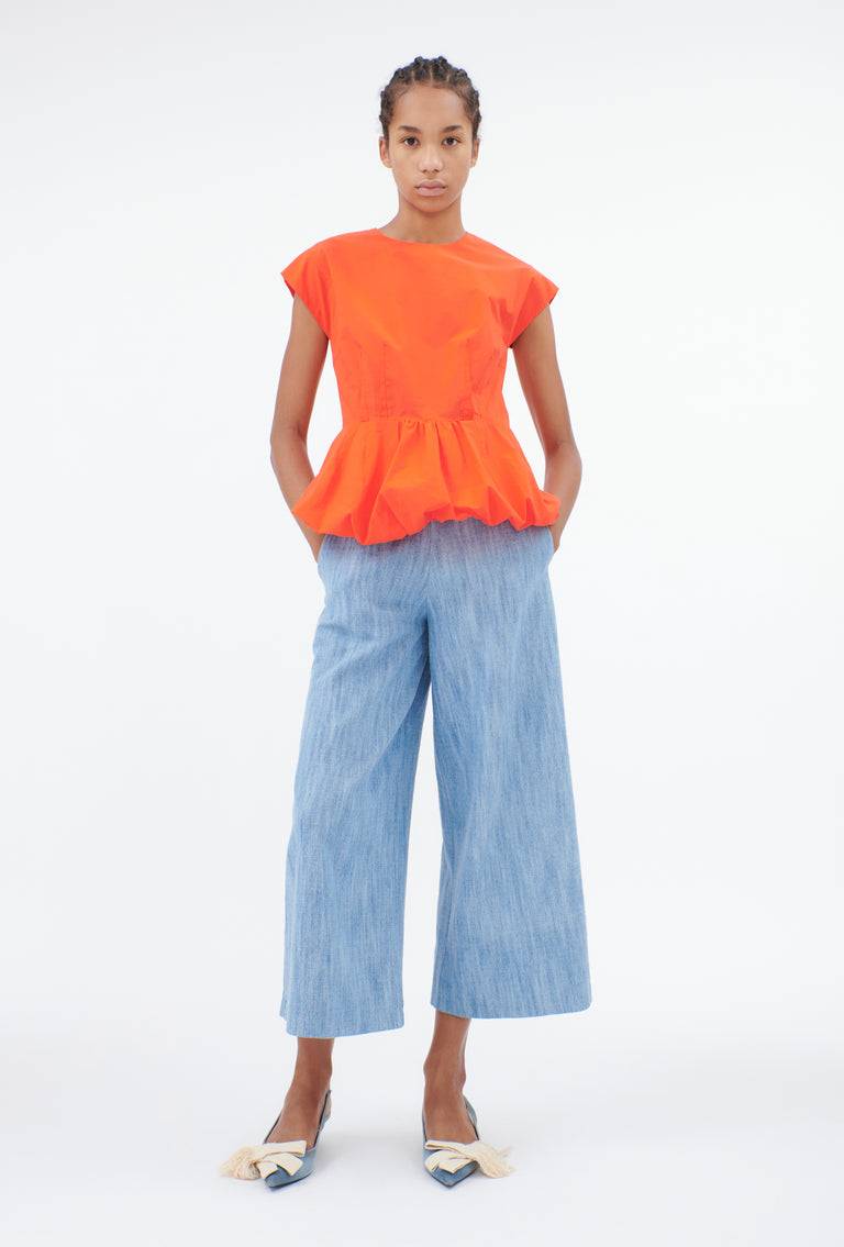 Odeeh Cotton Popeline Bluse, Glowing Orange Vatertagsangebot