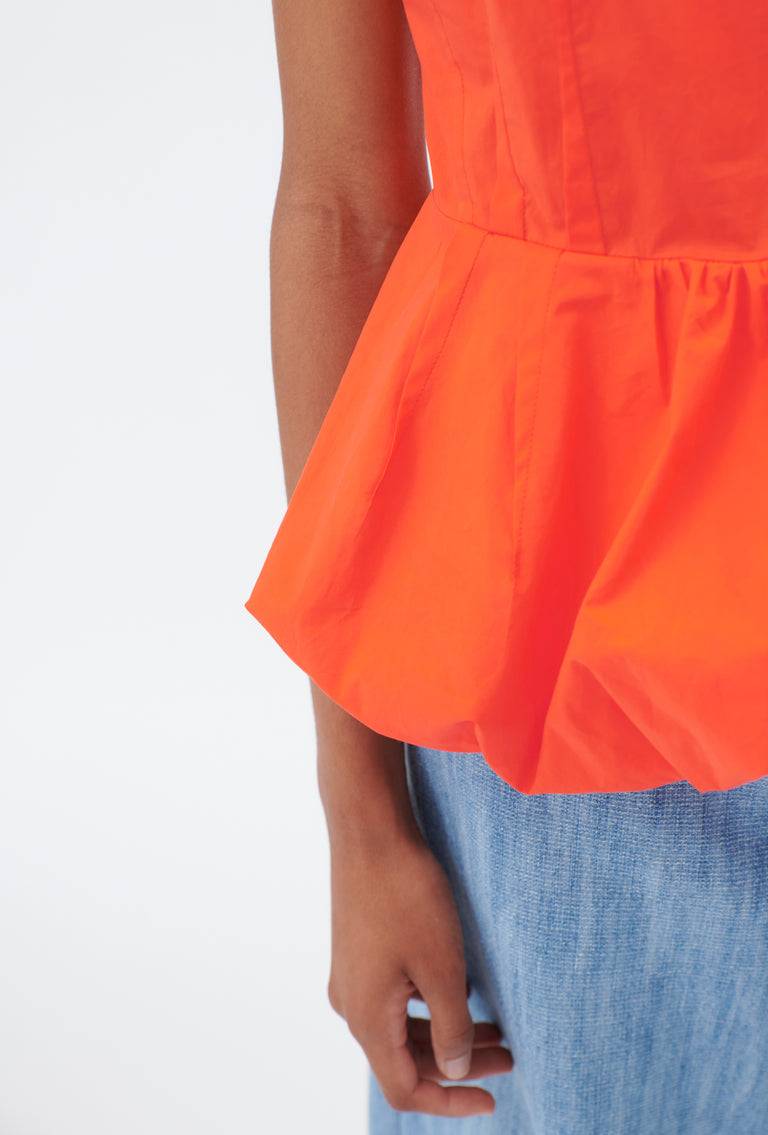 Odeeh Cotton Popeline Bluse, Glowing Orange Vatertagsangebot