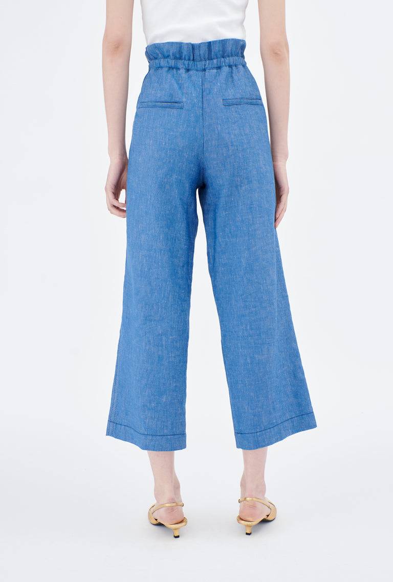 Odeeh Cotton Linen Denim Hose, Ocean Lagerräumung