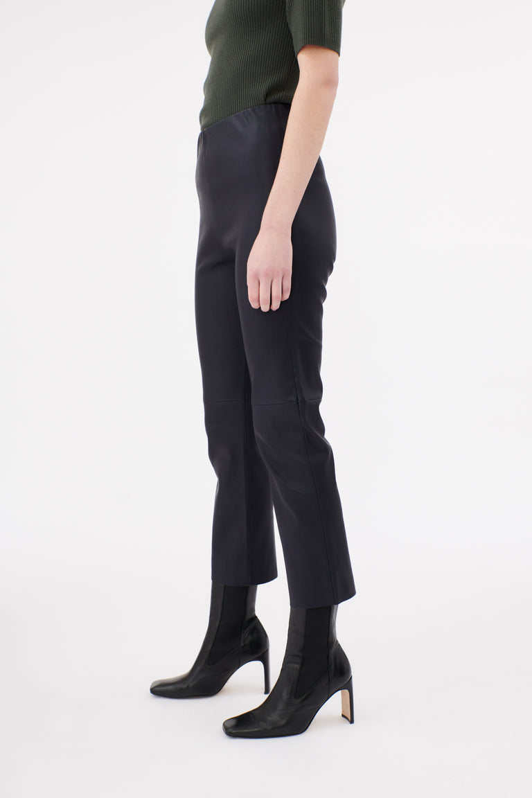 Odeeh Stretch Lamb Nappa Hose, Blackblue Zeitlich begrenztes Angebot