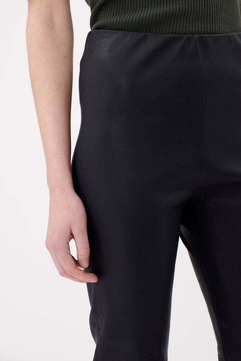 Odeeh Stretch Lamb Nappa Hose, Blackblue Zeitlich begrenztes Angebot